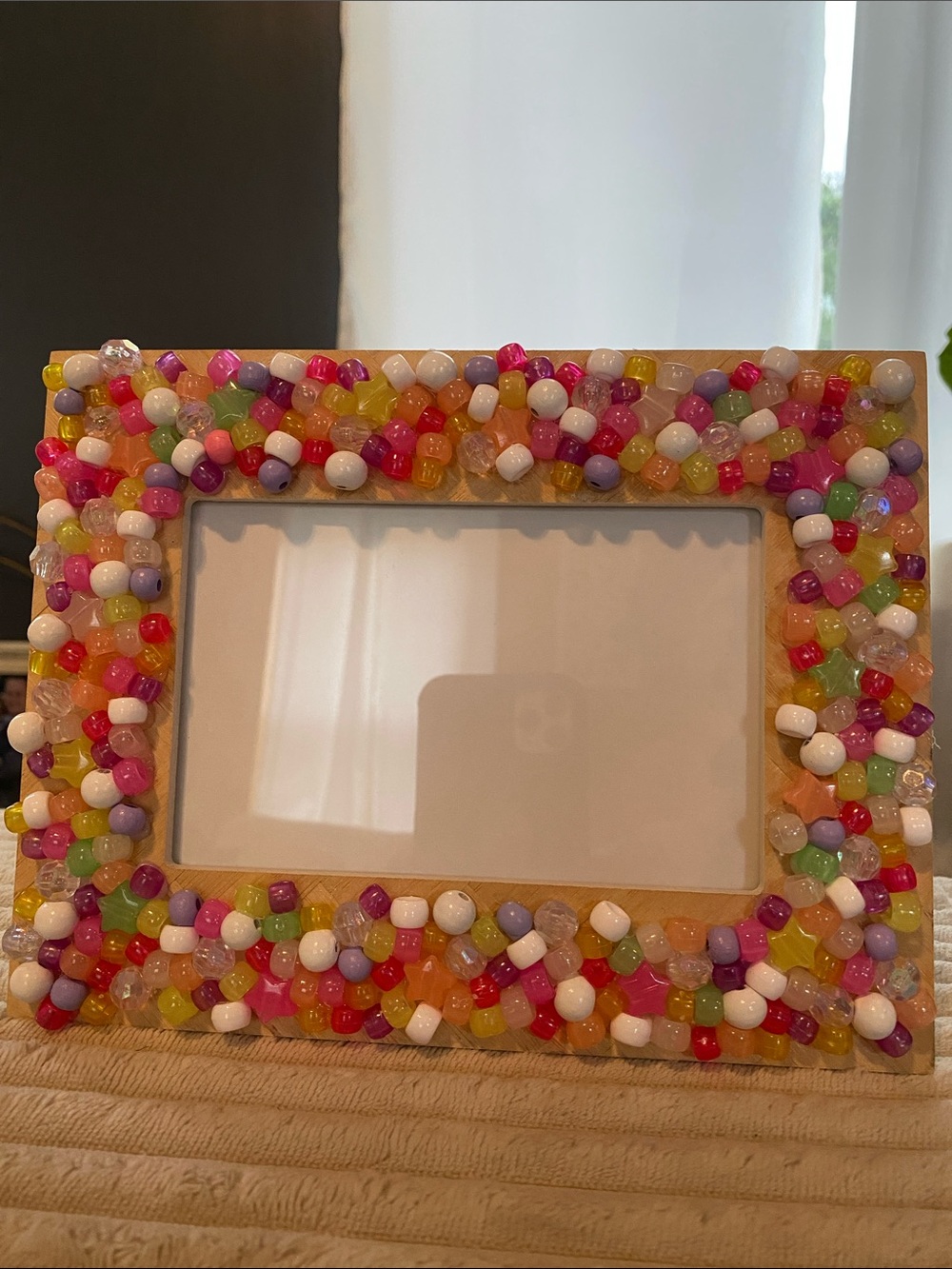 Handcrafted Beaded Multi-Color Decorative Photo Frame